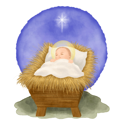 Christ in the manger