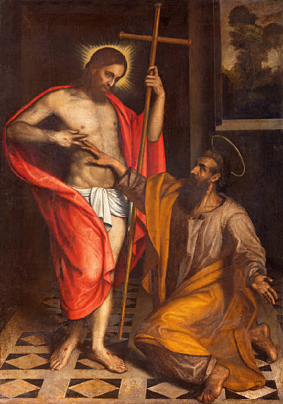 Doubting Thomas with Christ